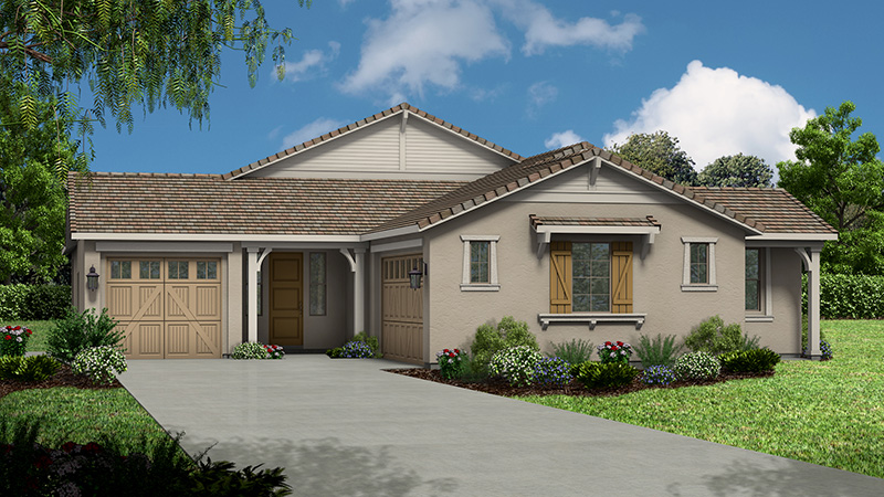 Plan 2 - Rothbury: Elevation A - Western Ranch
