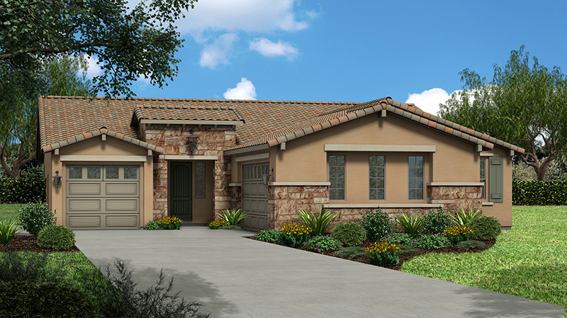 Plan 2 - Rothbury: Elevation D - Tuscany